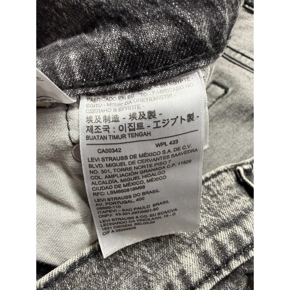 Levi's 541 Jeans Mens 38x32 Gray‎ Denim Cotton Stretch Tapered Leg Athletic Fit